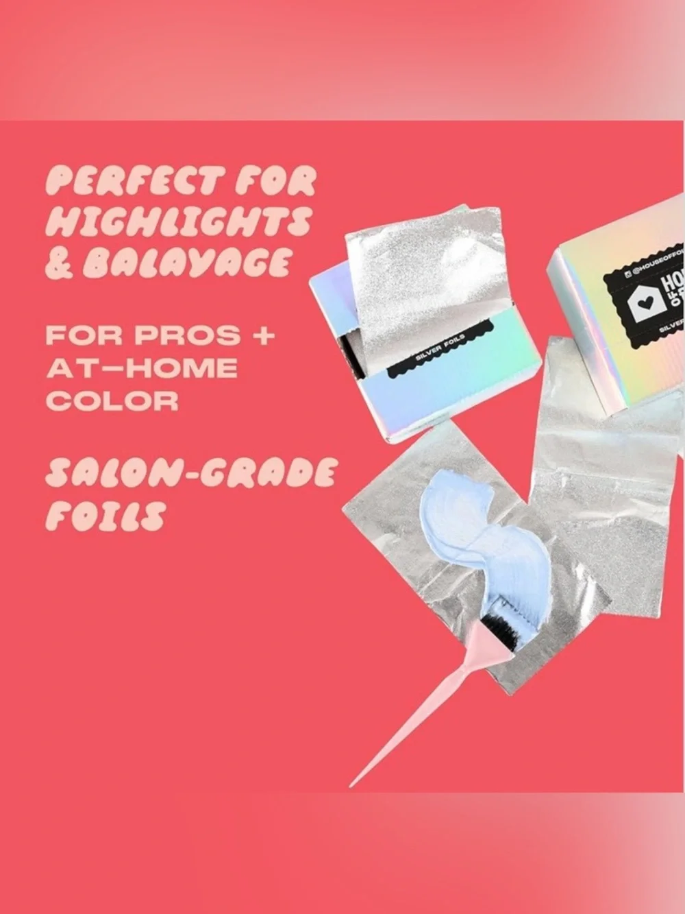 House of Foils Pink Gingham Plaid Hair Coloring Foils